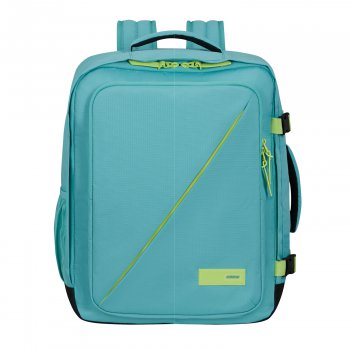 AMERICAN TOURISTER TAKE2CABIN Batoh M 45 cm Dusty Turquoise/Lime 38 L 149175-A647