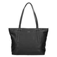 Lagen Velk� ko�en� �ern� kabelka 1812 BLACK