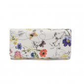 Carmelo Koženková bílá peněženka s květinovým potiskem 2119 PRINT A