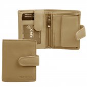 Old River Dámská malá kožená peněženka 3257 béžová s RFID ochranou