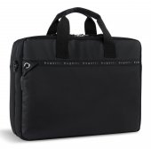 Bugatti Pracovn aktovka na notebook Bugatti Blanc DeLight Briefcase 49451001 ern