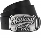 Mustang Pánský kožený pásek Mustang MG2046R06-0790 černý s plnou sponou