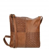ENRICO BENETTI Propl�tan� ko�en� crossbody kabelka Enrico Benetti Sicily 89031-005 hn�d� cognac