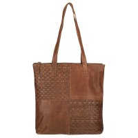 ENRICO BENETTI Propl�tan� ko�en� kabelka Enrico Benetti Sicily 89032-005 hn�d� cognac