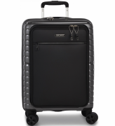 WORLDPACK Malý cestovní kabinový kufr 10468-1700 tmavě šedý s vyklápěcí kapsou na notebook