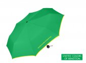 Benetton Skládací deštník Super Mini 56204 zelený žlutý okraj