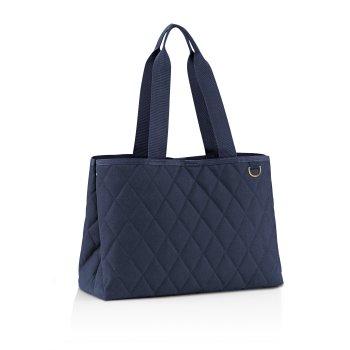 Reisenthel Kabelka classic shopper L RHOMBUS MIDNIGHT GOLD DK4110 tmavě modrá