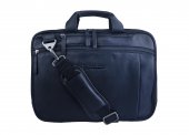 The British Brand Kožená taška na notebook 15,4"  LBB-125 černá