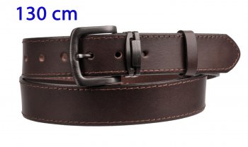 Penny Belts Dlouhý pánský kožený pásek 9-1-40 hnědý obvod pasu 130 cm dlouhý
