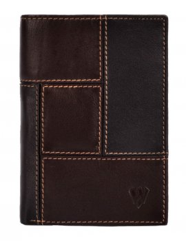 Arwel Kožené pouzdro na doklady, nebo peněženka bez drobných  513-2220A black/brown
