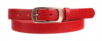 Penny Belts Dámský úzký kožený pásek 173-93 červený