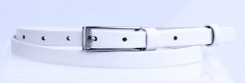 Penny Belts Dámský úzký pásek k šatům 15-1-00 bílý