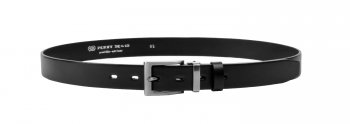 Penny Belts Pánský kožený společenský opasek s klasickou sponou 30-100-4-60 černý KOV