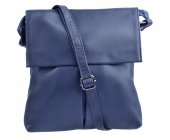 New Bags Dámská kožená kabelka přes rameno LB-244 tmavě modrá