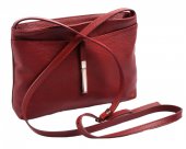 ITALY D�msk� ko�en� crossbody kabelka 5085 bordo