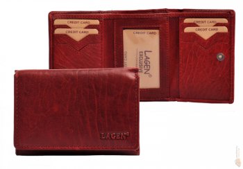 Lagen Dámská kožená peněženka lm-2521/T červená