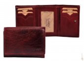 Lagen Dámská červená kožená peněženka lm-2521/T vínová