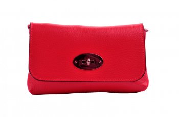 MAXFLY Malá kožená kabelka 5207 červená