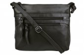 New Bags Dámská kožená kabelka LB-296 černá