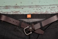 Penny Belts Pánský kožený hnědý pásek 9-40
