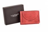 Lagen Dámská malá kožená peněženka W-2030 D červená