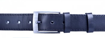 Penny Belts Kožený pánský černý opasek 35-1-60 obvod pasu 135 cm - dlouhý