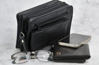 New bags leather Pánská kožená taštička na doklady 2501-HG černá