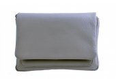 Estelle Malá kožená crossbody kabelka ET-0985 světle šedá