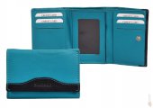 SEGALI Dámská kožená peněženka SG-61420 tyrkysová