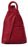 Estelle Dámský kožený batoh ET-0139 tmavě červený