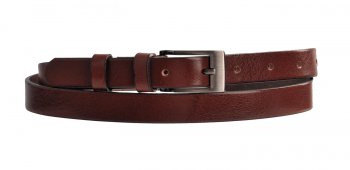 Penny Belts Dámský kožený úzký pásek 183-48 hnědý