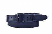 BLACK HAND Pánský kožený černý pásek 006-98 velikost 95 cm