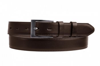 Penny Belts Pánský kožený společenský opasek tmavě hnědý 30-020-10-40