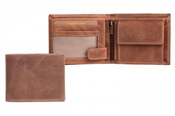 Neus Pánská kožená peněženka HTW-103 světle hnědá RFID