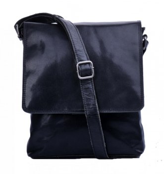 LederArt Pánská kožená taštička přes rameno LA-1263 černý crossbag