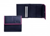 HJP Dámská malá kožená peněženka 60980.22 černá + růžová
