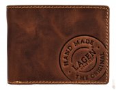Lagen Kožená pánská peněženka 5081/H tmavě hnědá