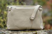 MAXFLY Kožená crossbody kabelka 5542 béžová