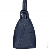 Estelle Dámský kožený batoh ET-0139 tmavě modrý