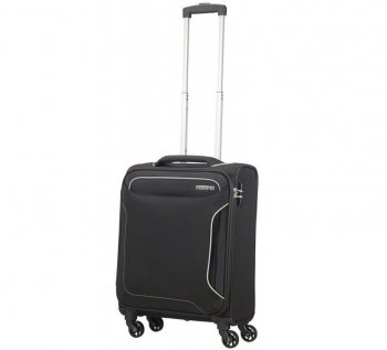 AMERICAN TOURISTER Mal ern cestovn kufr - kabinov zavazadlo HOLIDAY HEAT SPINNER 55/20 BLACK 106794-1041