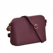 MAXFLY Malá kožená crossbody kabelka 5232 bordo