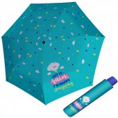 Doppler Dětský skládací deštník Kids Mini RAINY DAY CLOUD 700365MW04 tyrkysový