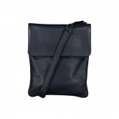 New Bags Malá kožená kabelka přes rameno LB-207 tmavě modrá