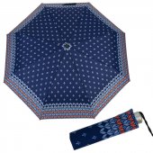 Doppler Dámský skládací lehký deštník Mini Light 722165CZ-4 tmavě modrý, kytičky