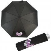 Doppler Dívčí skládací odlehčený deštník Mini Light Kids 722165KN-01 černý LOVE