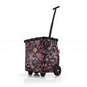 Reisenthel Moderní nákupní taška na kolečkách Carrycruiser Frame Paisley black OE7063