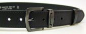Penny Belts Pánský kožený černý pásek 9-1-60 obvod pasu 130 cm - dlouhý