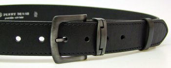 Penny Belts Pánský kožený černý pásek 9-1-60 obvod pasu 130 cm - dlouhý