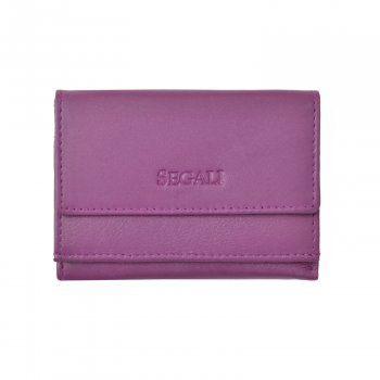 SEGALI Kožená peněženka dámská malá  SG-1756 fuchsia - fialová