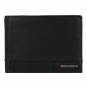 Samsonite Pánská kožená peněženka bez přihrádky na drobné PRO-DLX 6 144534-1041 SLG005 černá